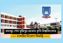 Sheikh Mujibur Rahman Agricultural University Job Circular 2022