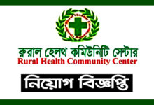 Rural Health Community Center Job Circular 2021
