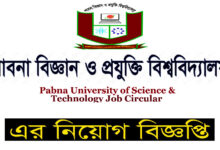 Pabna University of Science and Technology job Circular 2022