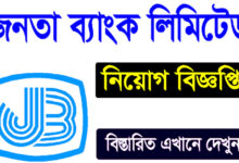 Janata Bank Limited Job Circular 2022