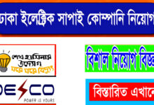 Dhaka Electric Supply Company Job Circular 2022 DESCO