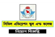 Civil Aviation School and College Job Circular 2022
